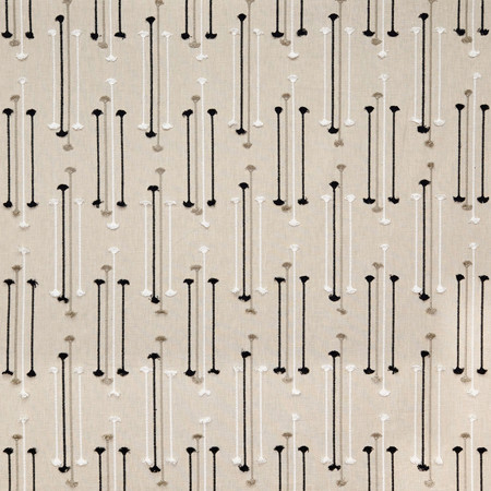 Carole Fabric Straight Forward Sand Neutral Ground Base: 52% Cotton, 48% Polyester Embr: 100% Rayon India 12 5/8" V, 6 3/4" H 51"" - My Fabric Connection -