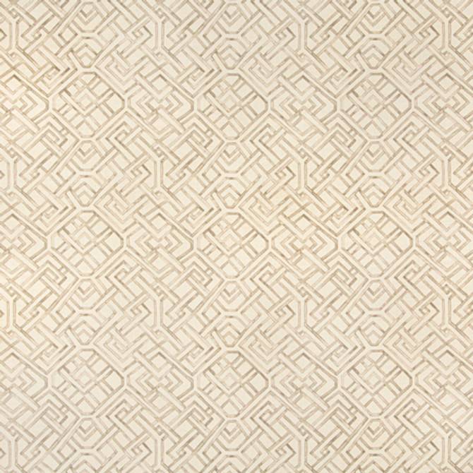 Carole Fabric Walk Away Taupe Neutral Ground 100% Cotton India 13 1/4" V, 13 1/2" H 55 1/2"" - My Fabric Connection -