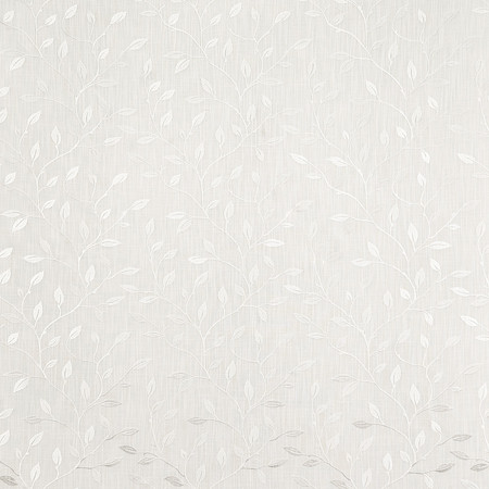 Carole Fabric Looking Good Bright White Oasis 100% Polyester India 12 5/8" V, 13" H 51.5" - My Fabric Connection -