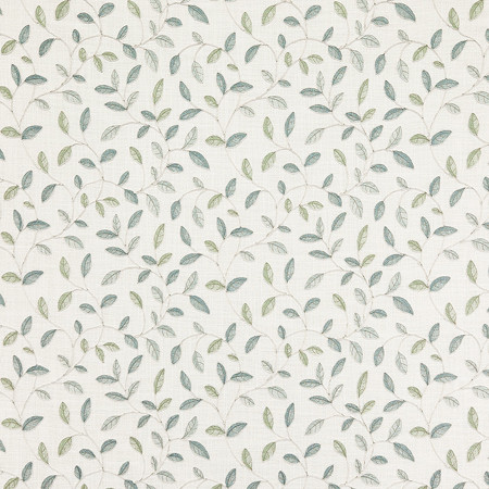 Carole Fabric This Feeling Silver Sage Oasis Base: 100% Recycled Polyester Embr: 62% Polyester, 38% Cotton India 9" V, 13" H 52" - My Fabric Connection -