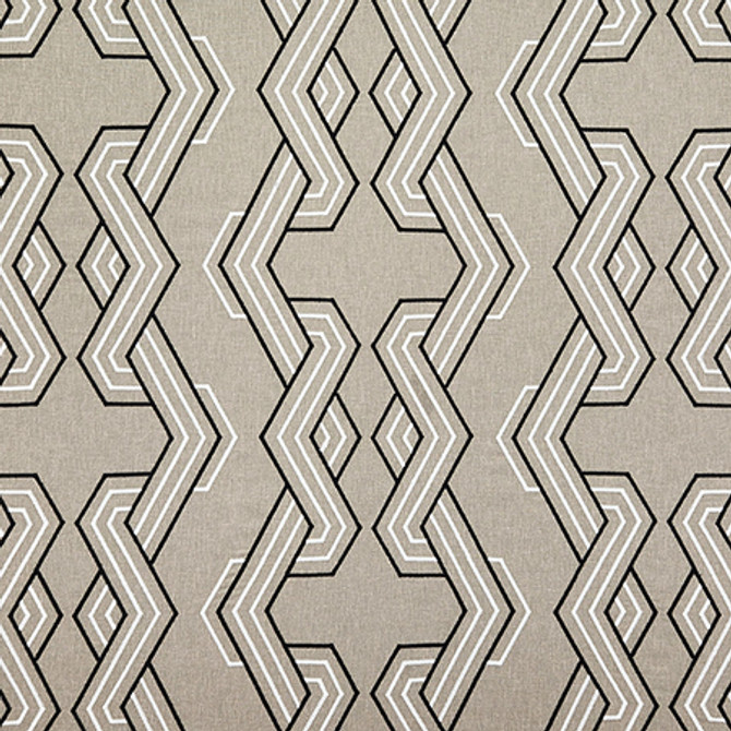 Carole Fabric Unique Way Onyx Shape Shifter Base: 60% Poly, 30% Cotton, 10% Linen Embr: 100% Spn Poly India 15" V, 12 3/4" H HD 50" - My Fabric Connection -