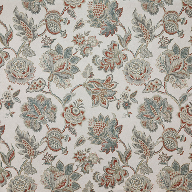 Carole Fabric Allied Porcelain Sunset Serenade 55% Linen, 45% Cotton Spain 27" V, 27" H 54"" - My Fabric Connection -