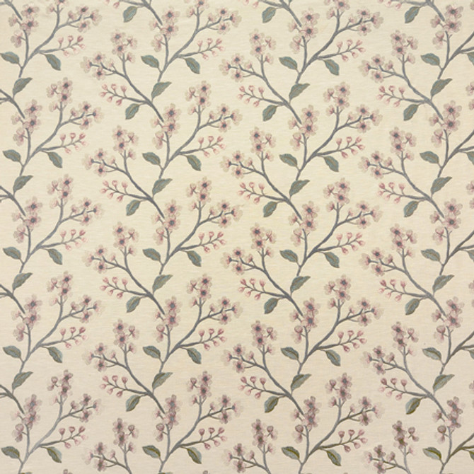 Carole Fabric Flowering Trees Petal Sunset Serenade Base: 71% Polyester, 29% Cotton Embr: 100% Polyester India 9 1/4" V, 12 3/4" H 52 1/2"" - My Fabric Connection -