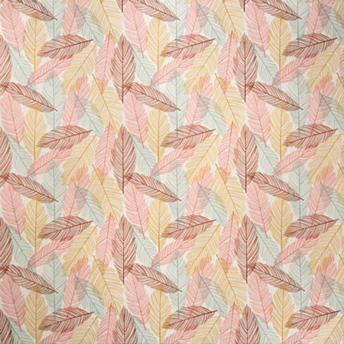 Carole Fabric Tropic Therapy Confetti Sunset Serenade Base: 52% Polyester, 48% Cotton Embr: 100% Viscose India 12 5/8" V, 17" H 51"" - My Fabric Connection -