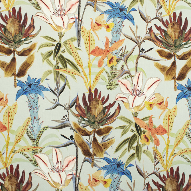 Greenhouse Fabric S6758 Apricot - 100% Cotton India 10000 27" H, 27" V 54" - My Fabric Connection -