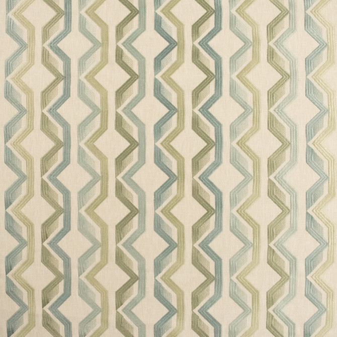 Greenhouse Fabric S6033 Aquamarine - 72% Polyester, 28% Cotton With 100% Polyester Embroidery India 9000 10.625" H, 4.5" V 56" - My Fabric Connection -