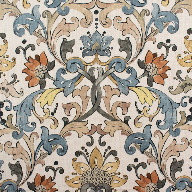 Greenhouse Fabric S6077 Slate - 100% Cotton India 10000 27" H, 28" V 54" - My Fabric Connection -