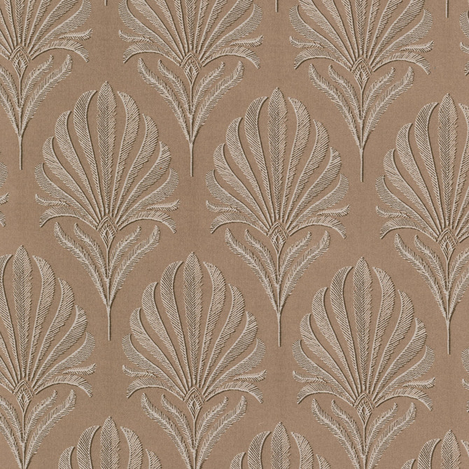 Marcus William Fabric Echelon 4 Tan Fabric 71%POL 29%NYL INDIA </p><p>Repeat: H: 6.875, V: 13.750 54 in - My Fabric Connection -