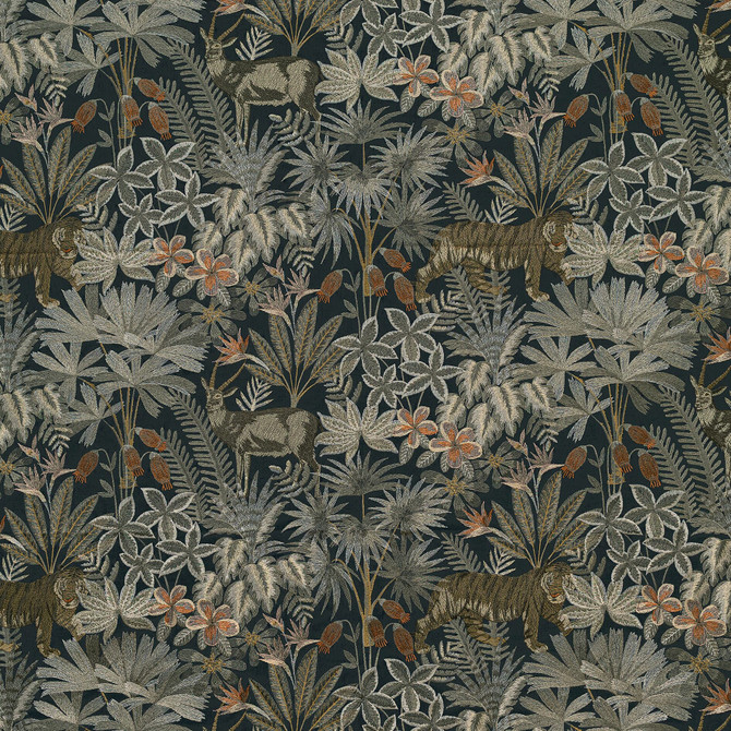 Marcus William Fabric Serafina 2 Black/Tan Fabric 48%Cot 52%Pol %Vemb India </p><p>Repeat: H: 25.5, V: 7.5 51 in - My Fabric Connection -