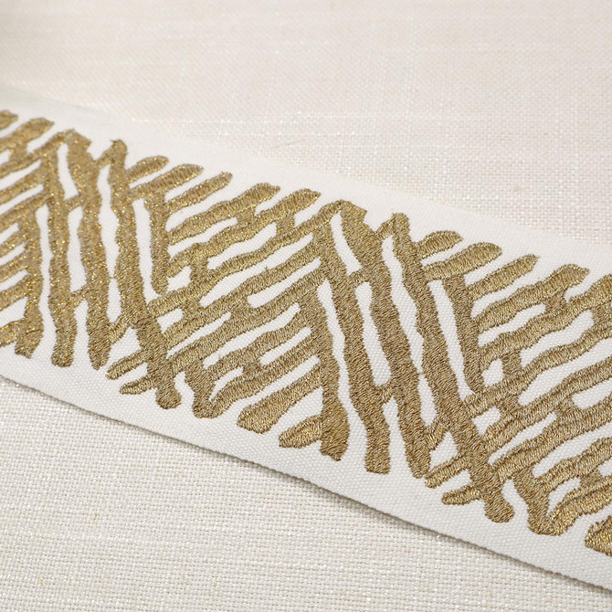 Magnolia Trim Trelli Emb Tape Nugget - 100% Cotton, Emb-Lurex India Horizontal: and Vertical: 4 - My Fabric Connection -