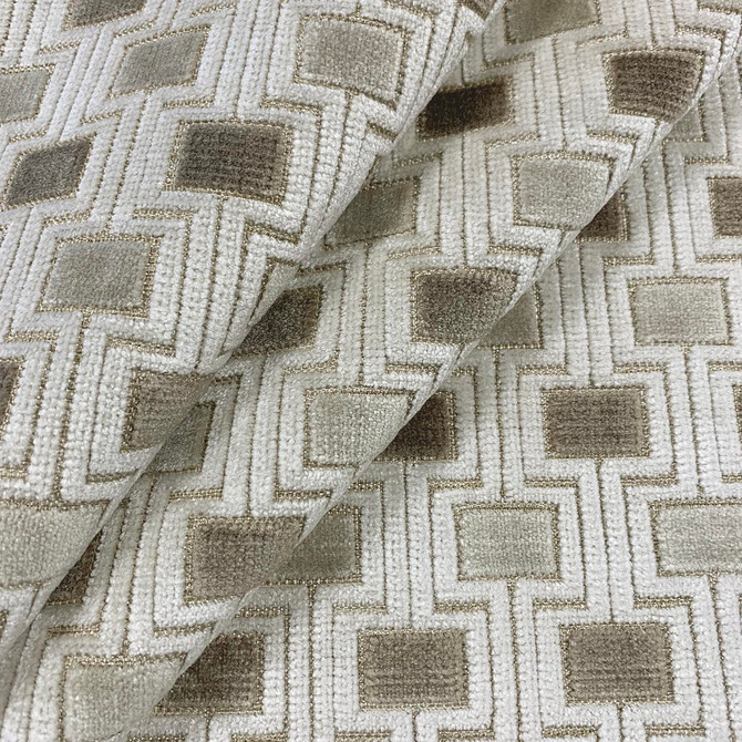 Magnolia Fabric Tetris Natural - 55% Polyester, 45% Viscose India 100000 Horizontal: 1.75 and Vertical: 2.13 55.75" - My Fabric Connection -