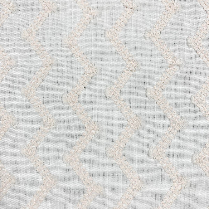 Magnolia Fabric Zag Pale Pink - Base: 100% Polyester Emb: 100% Cotton India 5000 Horizontal: 4.50" and Vertical: 2" 53" - My Fabric Connection -
