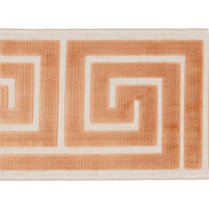 Magnolia Trim Sidewinder Tape Terracotta - 58% Rayon, 31% Poly, 11% Linen China Horizontal: 13.5 and Vertical: 7 - My Fabric Connection -