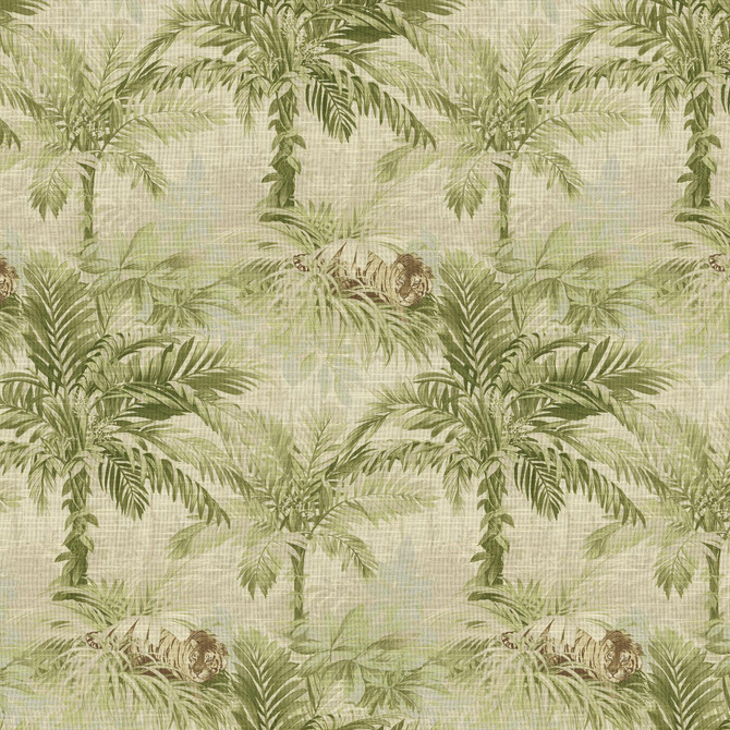 TOMMY BAHAMA Fabric Cat Island Palm 880190 - 100% cotton China 24000 Horizontal: 13.5 and Vertical: 25.25 54 - My Fabric Connection -