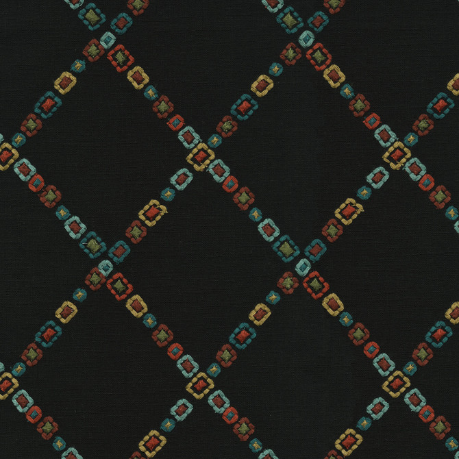 P/K LIFESTYLES Fabric Diamond Jewel Emb. Canyon 471132 - Base: 100% cotton / Emb. 100% polyester India 51000 Horizontal: 6.5 and Vertical: 7.5 55 - My Fabric Connection -