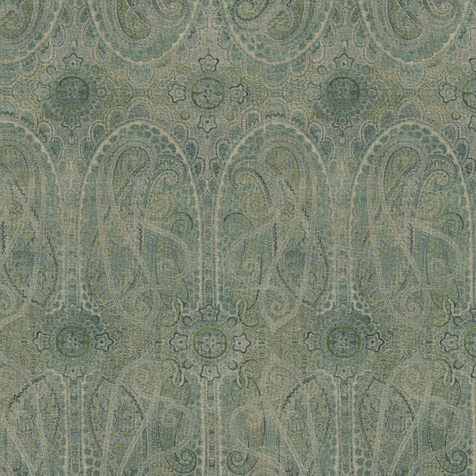VILLA D'ASCOLI Fabric Jaisalmer Juniper 570072 - 55% linen, 45% rayon Pakistan 50000 Horizontal: 13.5 and Vertical: 27 54 - My Fabric Connection -