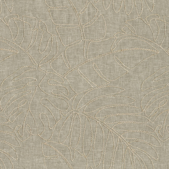 TOMMY BAHAMA Fabric Monstera Emb. Linen 880183 - Base 55% cotton, 45% polyester / Emb. 50% rayon, 50% linen India 51000 Horizontal: 13.5 and Vertical: 15.5 55 - My Fabric Connection -