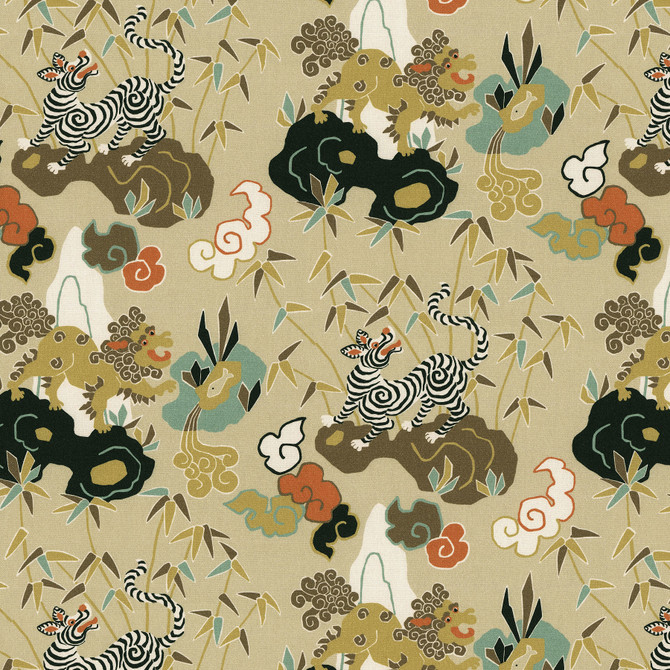 P/K LIFESTYLES Fabric Playful Zebra Toast 471322 - 100% cotton Spain 51000 Horizontal: 13.5 and Vertical: 25.25 54 - My Fabric Connection -