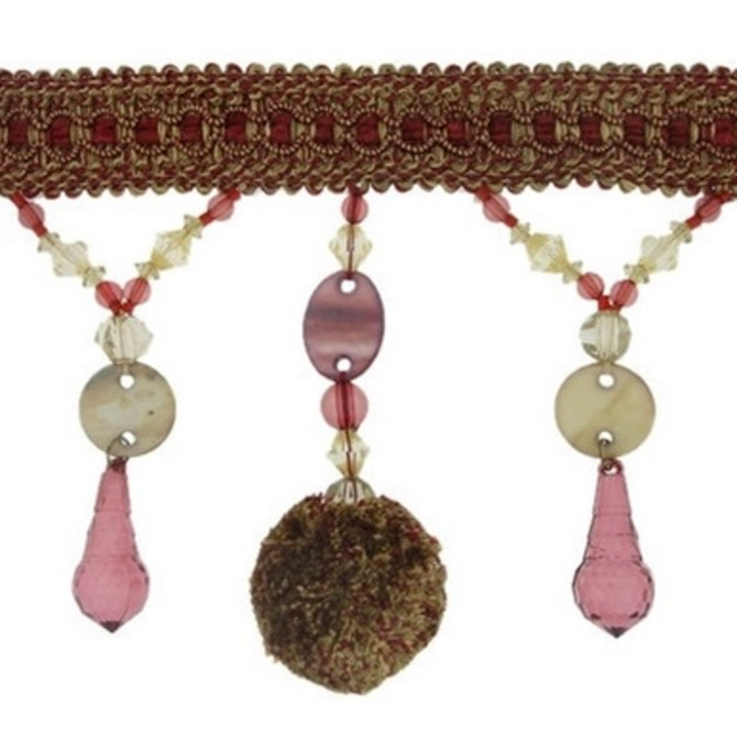 Europatex Fabric Clifton Treasure Coral 35% Polyester, 35% Rayon, 30% Acrylic 3.00 inches - My Fabric Connection -