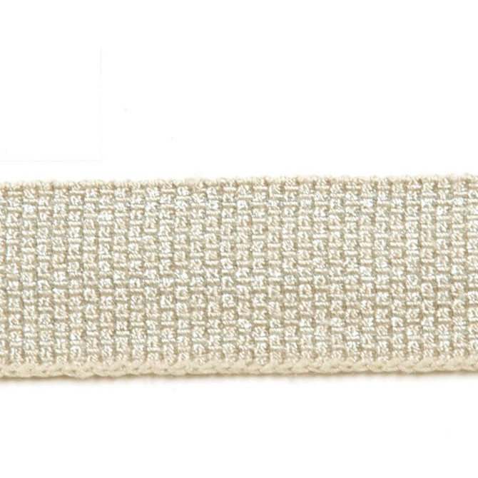 Europatex Fabric Le Lin Metallic Micro Tape Silver Le Lin 42% Fibranne, 30% Rayon, 25% Metallic yarns, 3% Polyester 0.56 inches - My Fabric Connection -