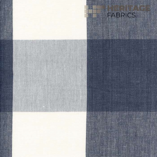 Heritage Fabric Ballard Slate - 100% Cotton India 9,000 Horizontal: 8" and Vertical: 8" 54" - My Fabric Connection -