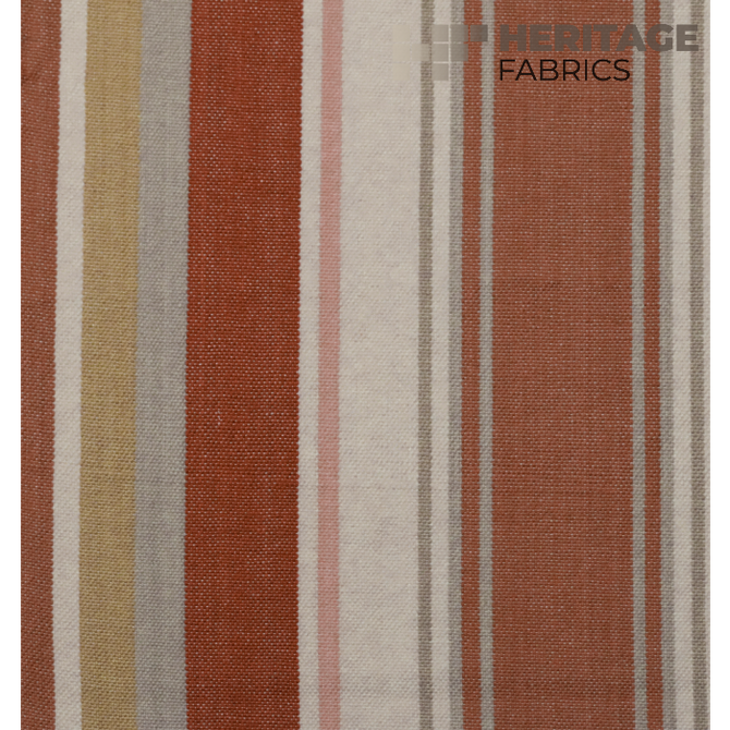 Heritage Fabric Bridgewater Persimmon - 100% Cotton India 30,000 Horizontal: 13.5" and Vertical: N/A 54" - My Fabric Connection -