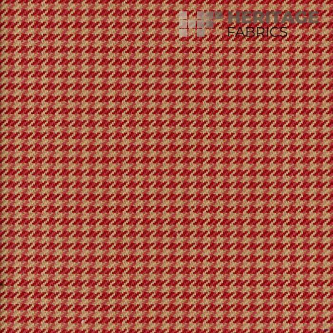 Heritage Fabric Houndstooth Brick - 100% Cotton India 20,000 Horizontal: 0.375" and Vertical: 0.375" 54" - My Fabric Connection -