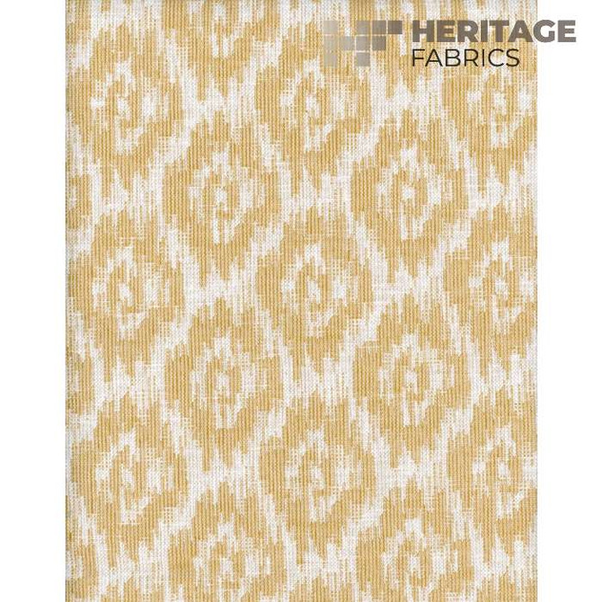 Heritage Fabric Meadows Marigold - 66% Polyester; 34% Cotton India 18,000 Horizontal: 3.5 and Vertical: 3.5 54" - My Fabric Connection -