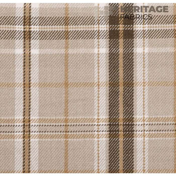 Heritage Fabric Parkhill Oatmeal - 100% Cotton India 12,000 Horizontal: 9" and Vertical: 9" 54" - My Fabric Connection -