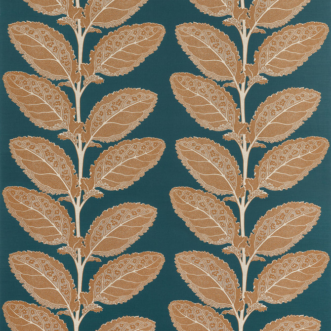 Thibaut Fabric Lacinato Ochre and Mineral F912037 Fabric </p><p>Repeat: V: 19.50" (49.53 cm) 54.00" (137.16 cm) - My Fabric Connection -