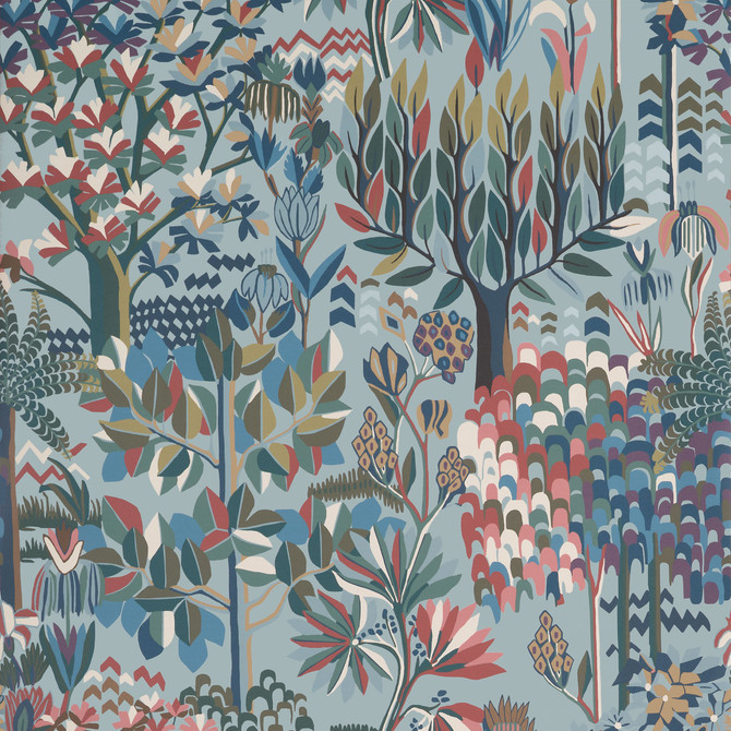 Thibaut Wallpaper Alpine Spa Blue T12046 Wallpaper </p><p>Repeat: V: 30.50"(77.47 cm) 27.00"(68.58 cm) - My Fabric Connection -