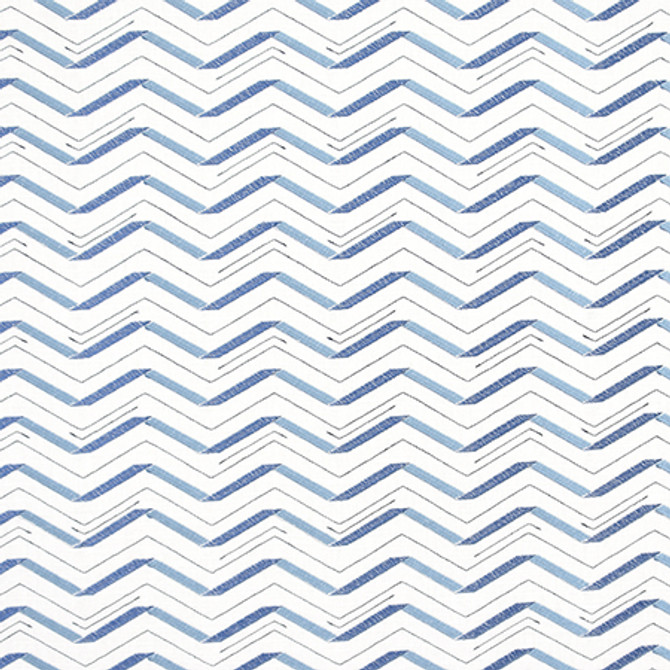 Carole Fabric Bounce Back Ocean Bluebell 58% Cotton, 42% Polyester India 3" V, 8 1/2" H 51" - My Fabric Connection -