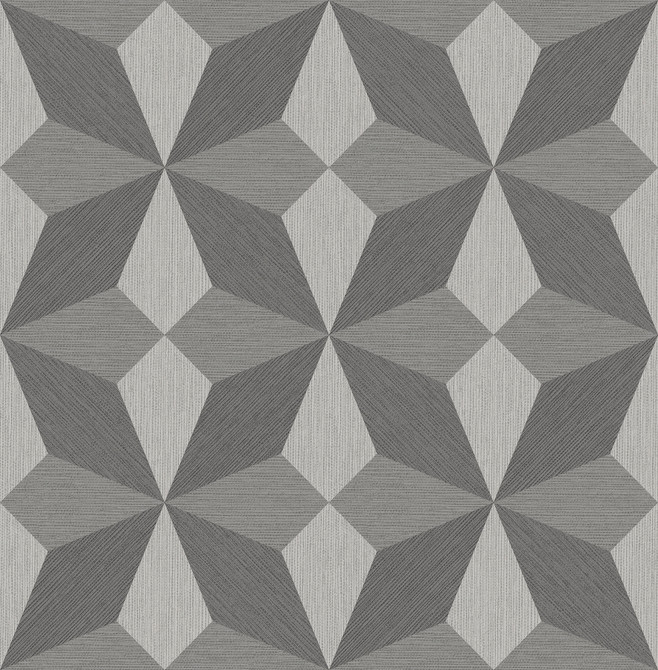 A-Street Prints Valiant Grey Faux Grasscloth Geometric Wallpaper Alchemy Covers about 56.4 square feet Great Britain Unpasted 10.4-in repeat, straight match 20.5-in by 33-ft long roll - My Fabric Connection -