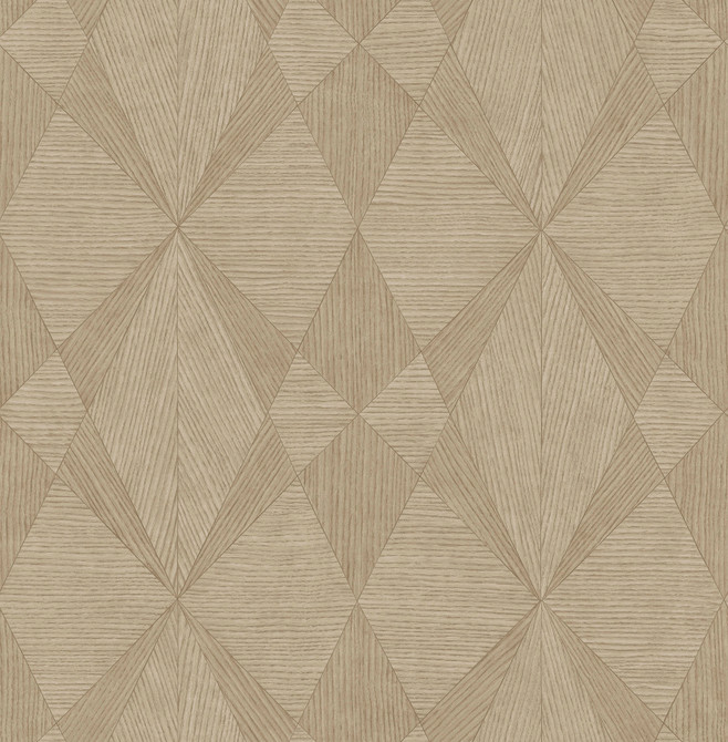 A-Street Prints Intrinsic Light Brown Geometric Wood Wallpaper Alchemy Covers about 56.4 square feet 20.5-in by 33-ft long roll Unpasted 20.9 - My Fabric Connection -