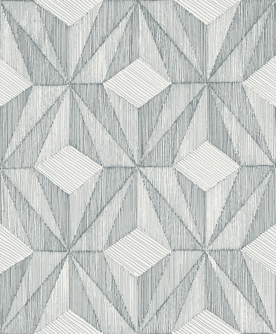A-Street Prints Paragon Slate Geometric Wallpaper Alchemy Covers about 57.8 square feet China Unpasted 25.2-in repeat, straight match 21-in by 33-ft long roll - My Fabric Connection -