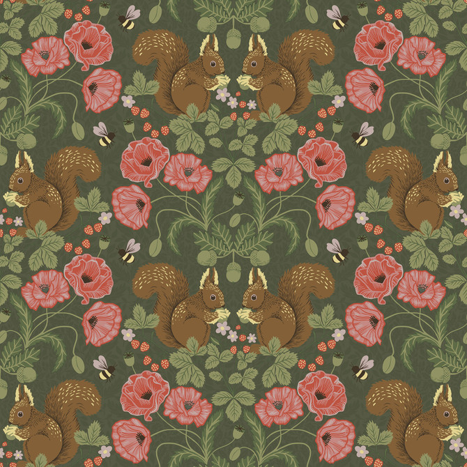 A-Street Prints Kurre Dark Green Woodland Damask Wallpaper Annelie Covers about 57.5 square feet Sweden Unpasted 10.4-in repeat, straight match 20.9-in by 33-ft long roll - My Fabric Connection - A-Street Prints Kurre Dark Green Woodland Damask Wallpaper Annelie Covers about 57.5 square feet Sweden Unpasted 10.4-in repeat, straight match 20.9-in by 33-ft long roll - My Fabric Connection -