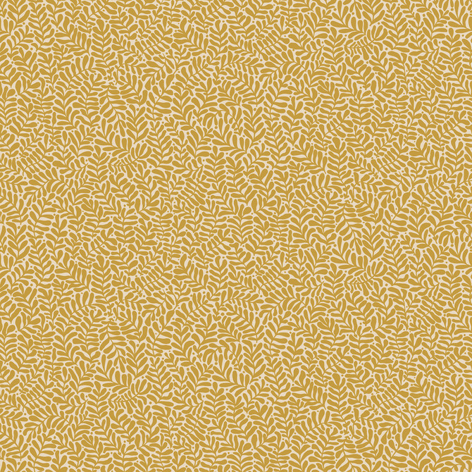 A-Street Prints Anna Mustard Fern Trail Wallpaper Annelie Covers about 57.5 square feet Sweden Unpasted 20.9-in repeat, half drop match 20.9-in by 33-ft long roll - My Fabric Connection -