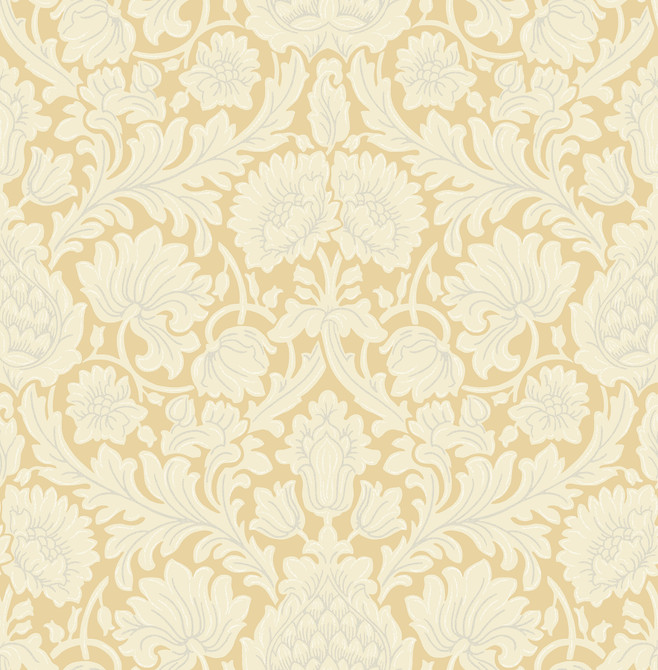 Brewster Bamburg Mustard Floral Wallpaper Archive Collection Covers about 56.4 square feet 20.5-in by 33-ft long roll Unpasted 21 - My Fabric Connection -