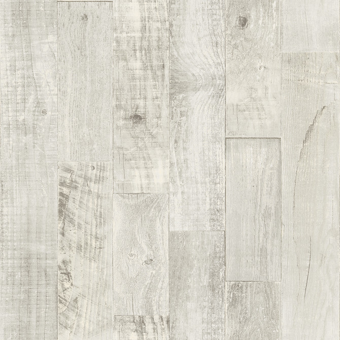 Chesapeake Chebacco Light Grey Wooden Planks Wallpaper Homestead Covers about 56.4 square feet United States Prepasted 20.5-in repeat, half drop match 20.5-in by 33-ft long roll - My Fabric Connection -