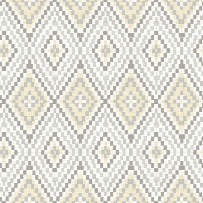 Chesapeake Ganado Beige Geometric Ikat Wallpaper Birch & Sparrow Covers about 56.4 square feet United States Prepasted 20.5-in repeat, straight match 20.5-in by 33-ft long roll - My Fabric Connection -