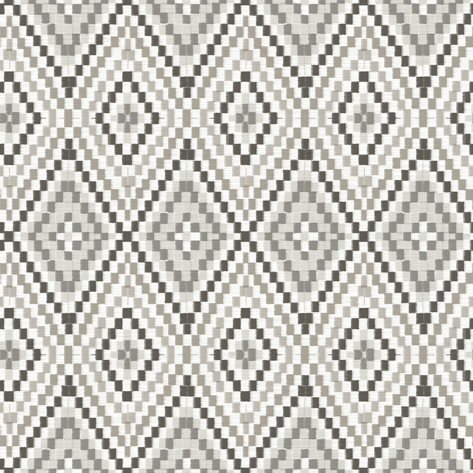 Chesapeake Ganado Dark Brown Geometric Ikat Wallpaper Birch & Sparrow Covers about 56.4 square feet United States Prepasted 20.5-in repeat, straight match 20.5-in by 33-ft long roll - My Fabric Connection -