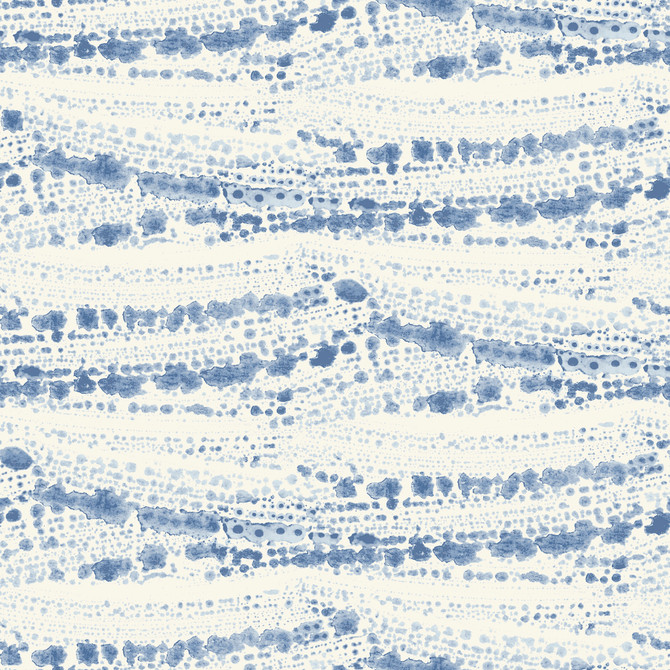 Chesapeake Rannell Navy Abstract Scallop Wallpaper Blue Heron Covers about 56.4 square feet United States Prepasted 20.5-in repeat, straight match 20.5-in by 33-ft long roll - My Fabric Connection -