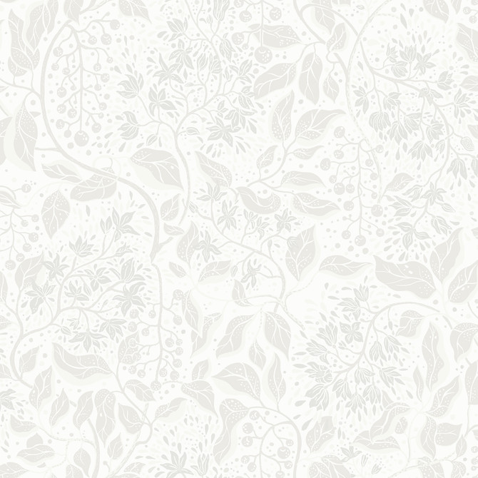 A-Street Prints Turi Light Grey Twining Vines Wallpaper Botanica Covers about 57.5 square feet Sweden Unpasted 20.9-in repeat, half drop match 20.9-in by 33-ft long roll - My Fabric Connection -