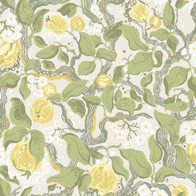 A-Street Prints Kort Yellow Fruit and Floral Wallpaper Botanica Covers about 57.5 square feet 20.9-in by 33-ft long roll Unpasted 20.9 - My Fabric Connection - A-Street Prints Kort Yellow Fruit and Floral Wallpaper Botanica Covers about 57.5 square feet 20.9-in by 33-ft long roll Unpasted 20.9 - My Fabric Connection -