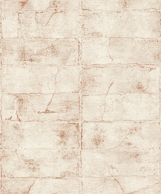 Advantage Clay Rust Stone Wallpaper Concrete Covers about 57.5 square feet Germany Unpasted 3.5-in repeat, straight match 20.9-in by 33-ft long roll - My Fabric Connection -