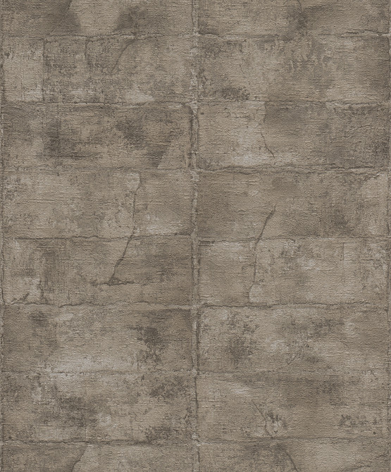 Advantage Clay Dark Grey Stone Wallpaper Concrete Covers about 57.5 square feet Germany Unpasted 3.5-in repeat, straight match 20.9-in by 33-ft long roll - My Fabric Connection -