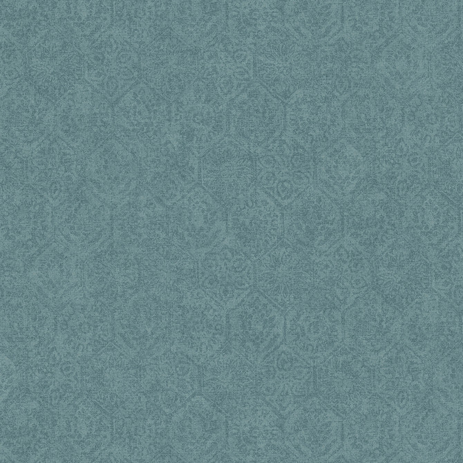 Advantage Edsel Blue Geometric Wallpaper Cuba Covers about 57.5 square feet Germany Unpasted 25.2-in repeat, straight match 20.9-in by 33-ft long roll - My Fabric Connection -