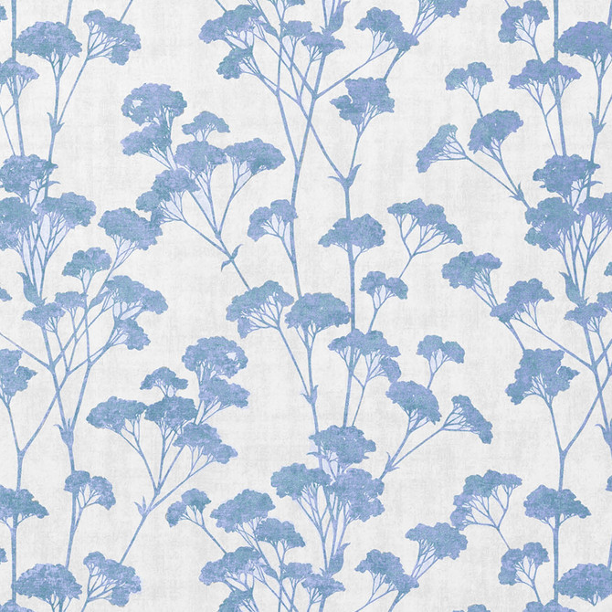 Advantage Sprig Blue Trail Wallpaper Curio Covers about 56.4 square feet Great Britain Unpasted 20.9-in repeat, straight match 20.5-in by 33-ft long roll - My Fabric Connection -