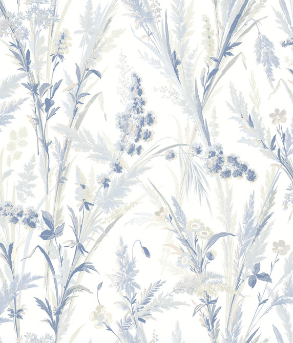Chesapeake Hillaire Navy Meadow Wallpaper Delphine Covers about 56.4 square feet United States Prepasted 24-in repeat, half drop match 20.5-in by 33-ft long roll - My Fabric Connection - Chesapeake Hillaire Navy Meadow Wallpaper Delphine Covers about 56.4 square feet United States Prepasted 24-in repeat, half drop match 20.5-in by 33-ft long roll - My Fabric Connection -