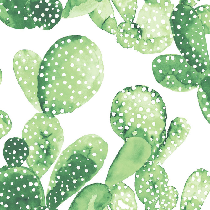 ESTA Home Mimi Green Cactus Wallpaper Design Department Covers about 56.4 square feet Netherlands Unpasted 20.9-in repeat, drop match 20.5-in by 33-ft long roll - My Fabric Connection -